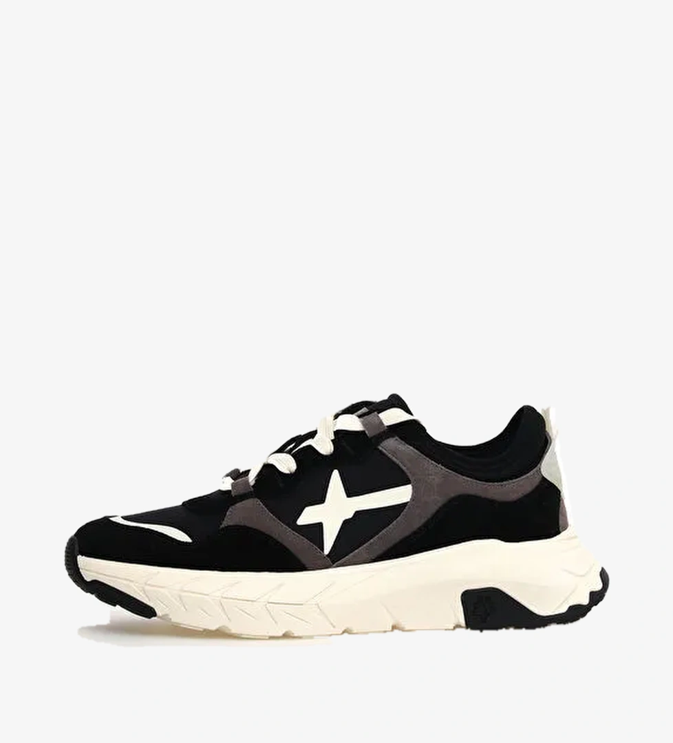 W6Yz Siyah-Beyaz Erkek Süet Sneaker NEXT