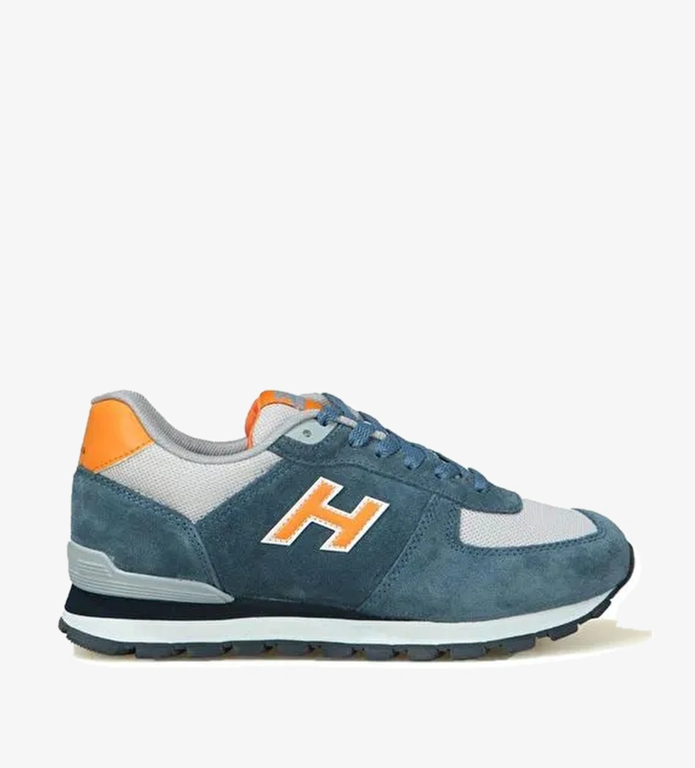 Hammer Jack Peru Hakiki Deri Koyu İndigo Turuncu Kadın Spor Ayakkabı - Görsel 1