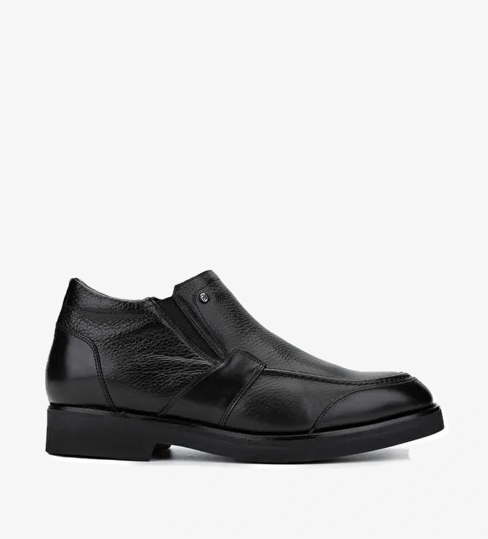 Mario Bruni Erkek Hakiki Deri Siyah Casual Bot - Görsel 1