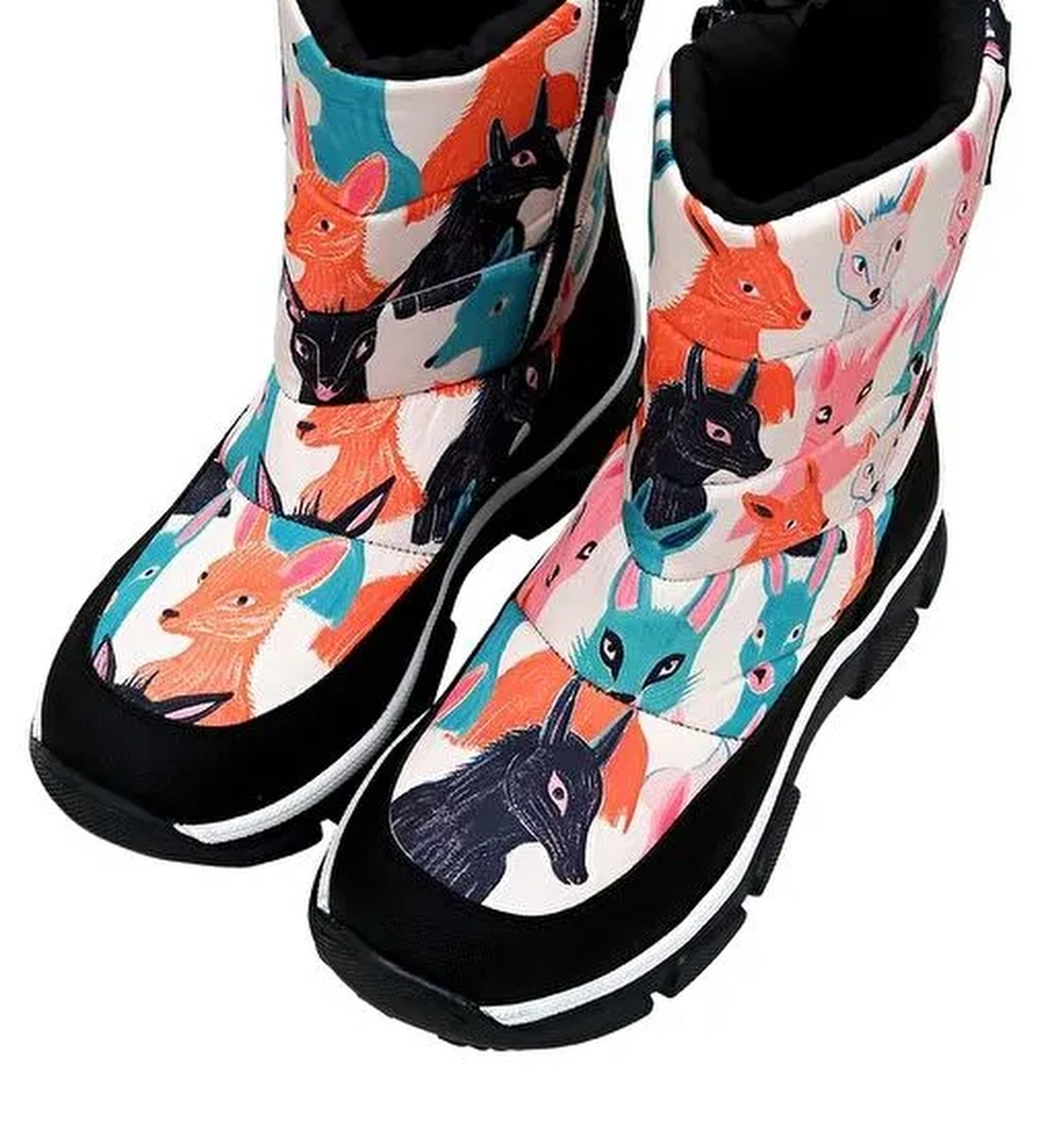 Kadın Vegan Çok Renkli Kar Botu - Sharpened Mind Tasarım - Görsel 1