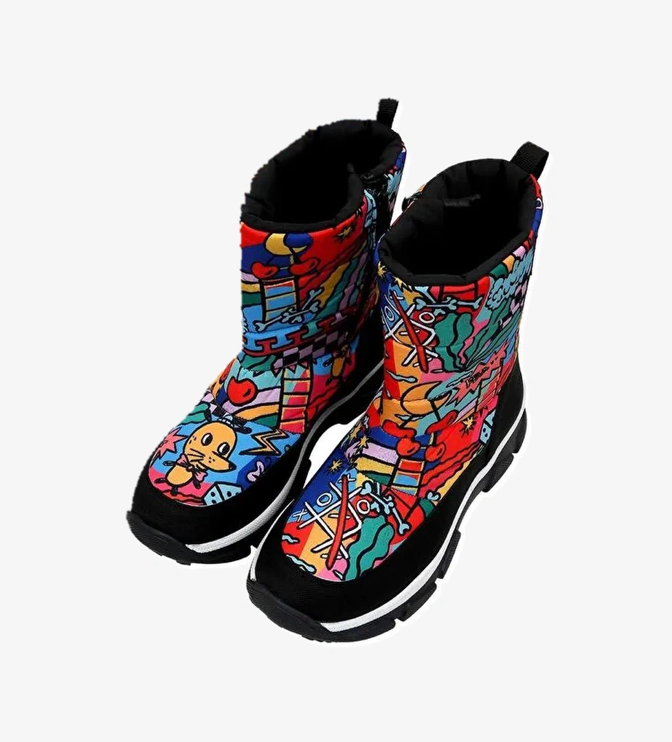 Kadın Vegan Çok Renkli Kar Botu - It is Okay Tasarım - Görsel 1
