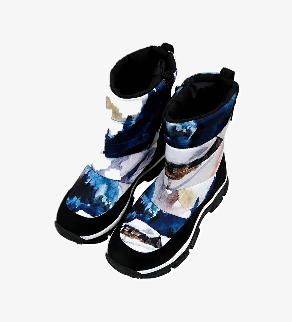 Kadın Vegan Çok Renkli Kar Botu - Snow and Ink Tasarım - Görsel 1