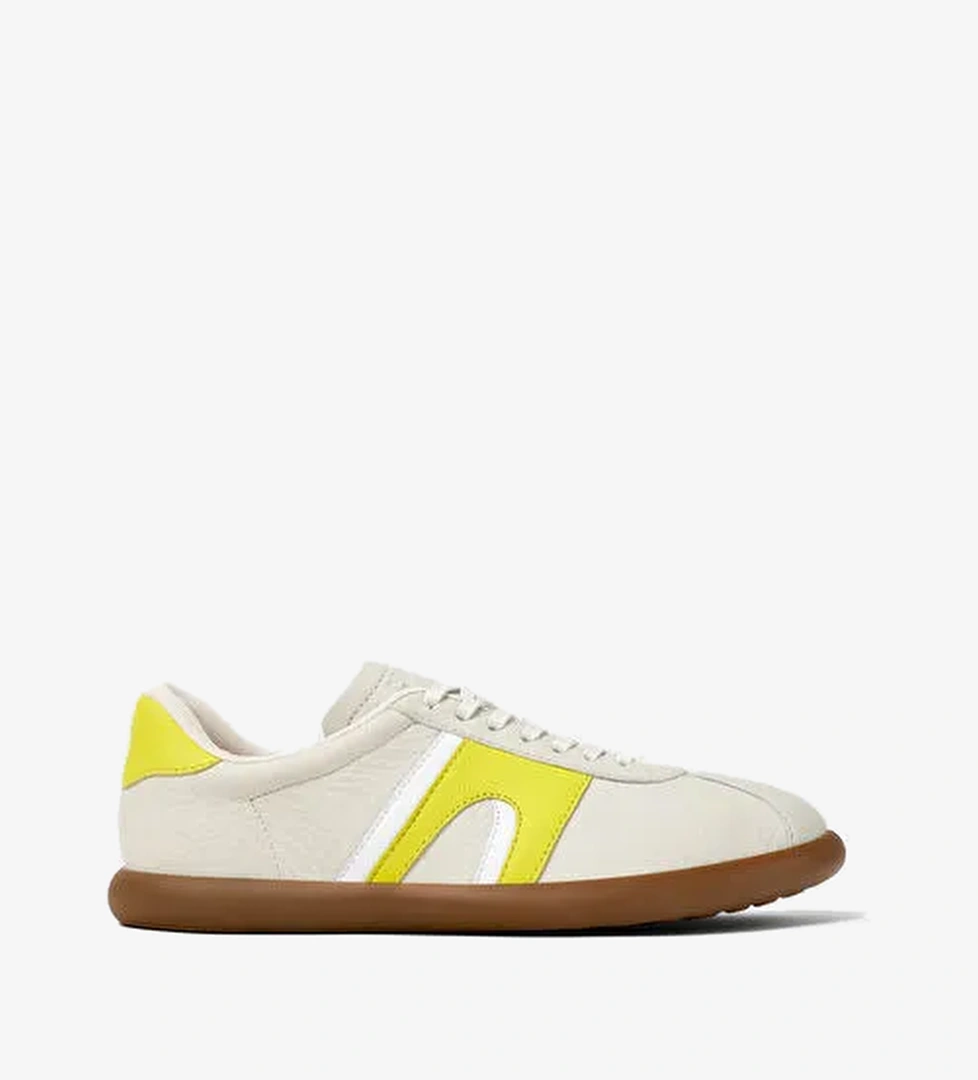 Camper Beyaz-Sarı Kadın Deri Günlük Ayakkabı K201608-006 - Görsel 1