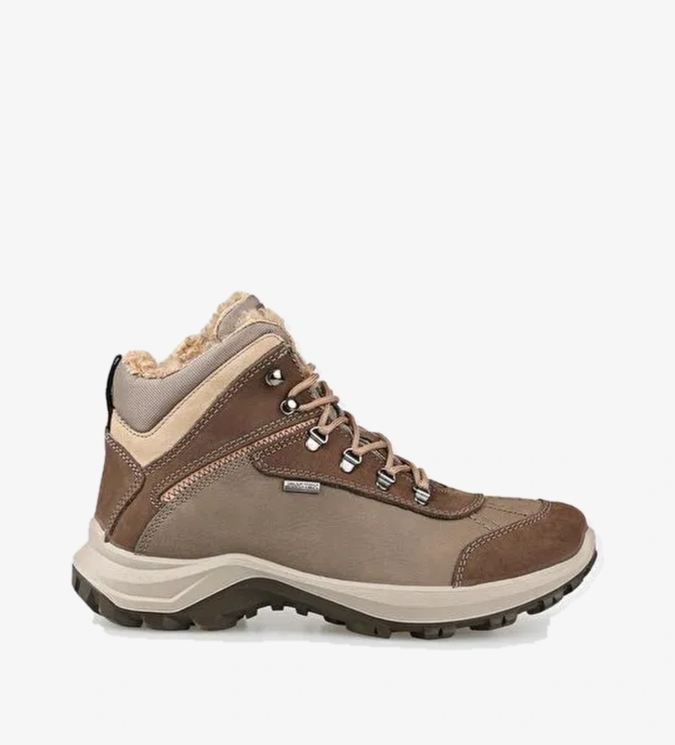 Kahve Deri Kadın Spor Bot - Görsel 1