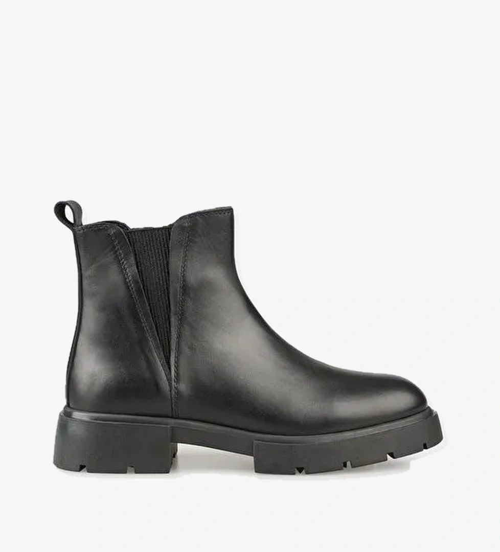 Siyah Deri Kadın Günlük Bot - Görsel 1