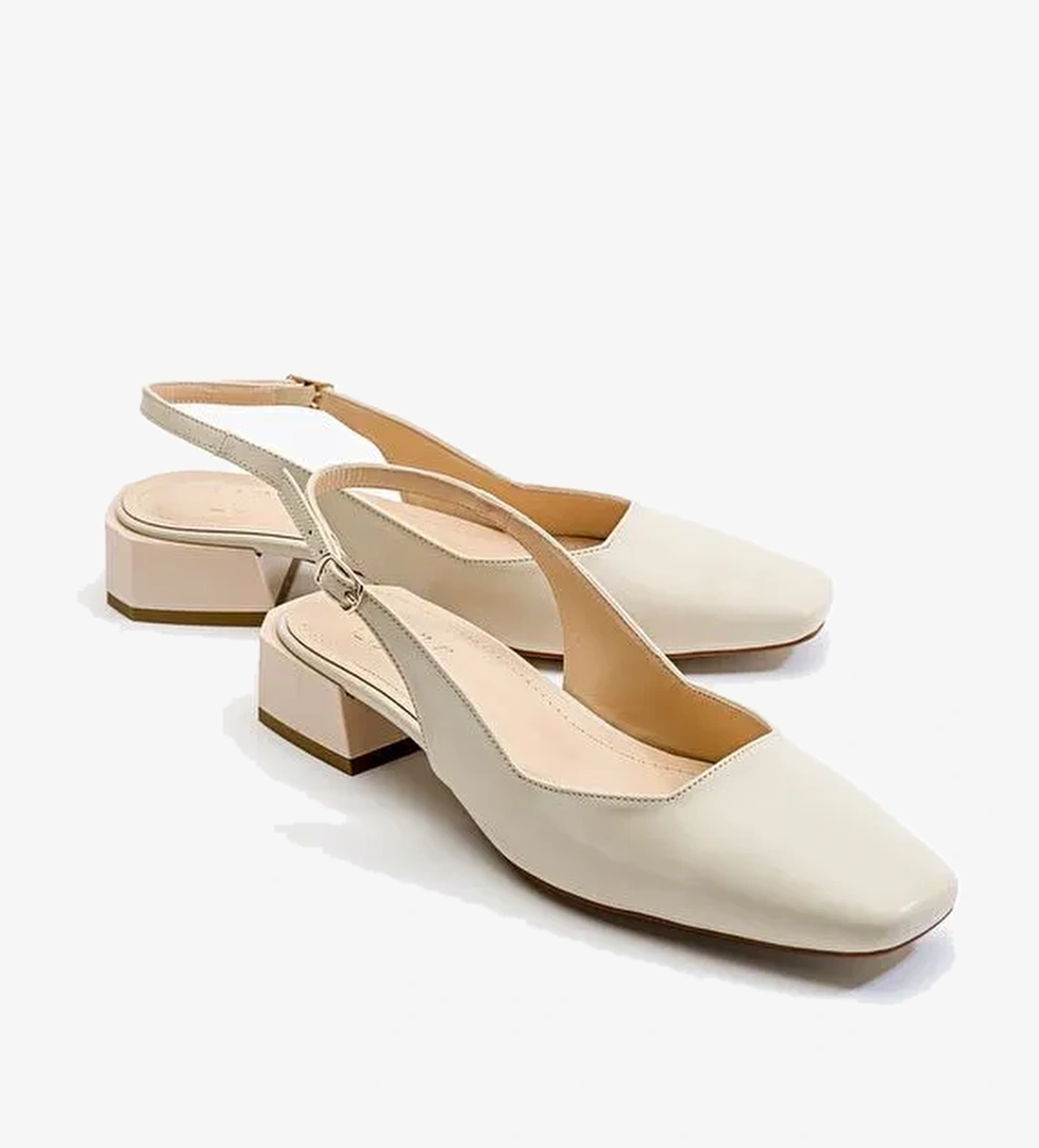 Luvi Shoes Bej Kadın Topuklu Sandalet 71-7414 - Görsel 1