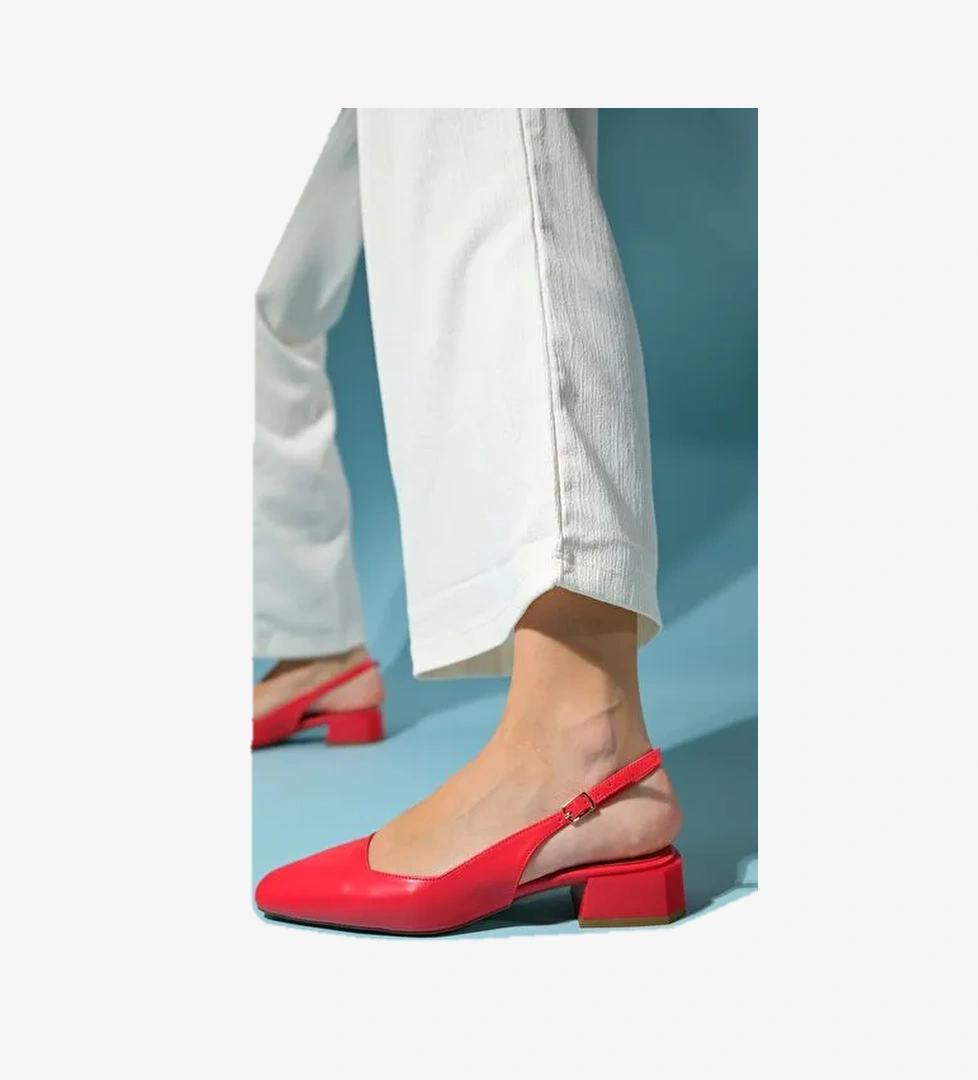STATE Kırmızı Cilt Kadın Topuklu Ayakkabı - Görsel 1