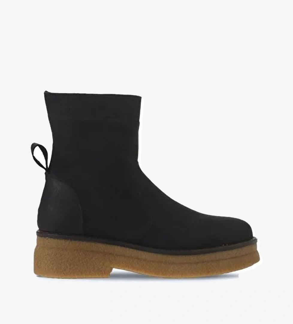 Bueno Shoes Siyah Nubuk Kadın Düz Bot 01wv0202 - Görsel 1