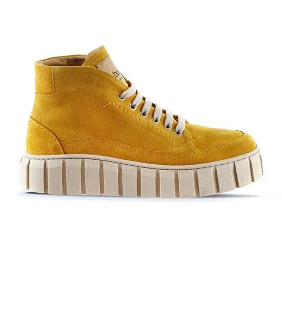 Bueno Shoes Sarı Süet Kadın Spor Bot 01wt3400 - Görsel 1