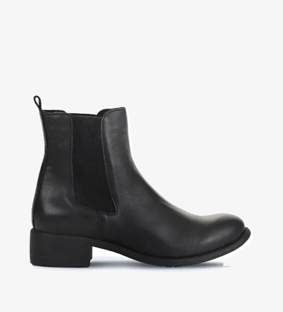 Bueno Shoes Siyah Deri Kadın Topuklu Bot 01wz7404 - Görsel 1