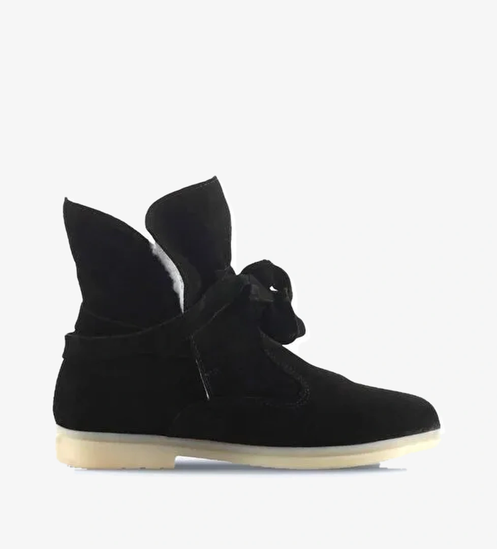 Bueno Shoes Siyah Süet Kadın Düz Bot 01wt3303 - Görsel 1