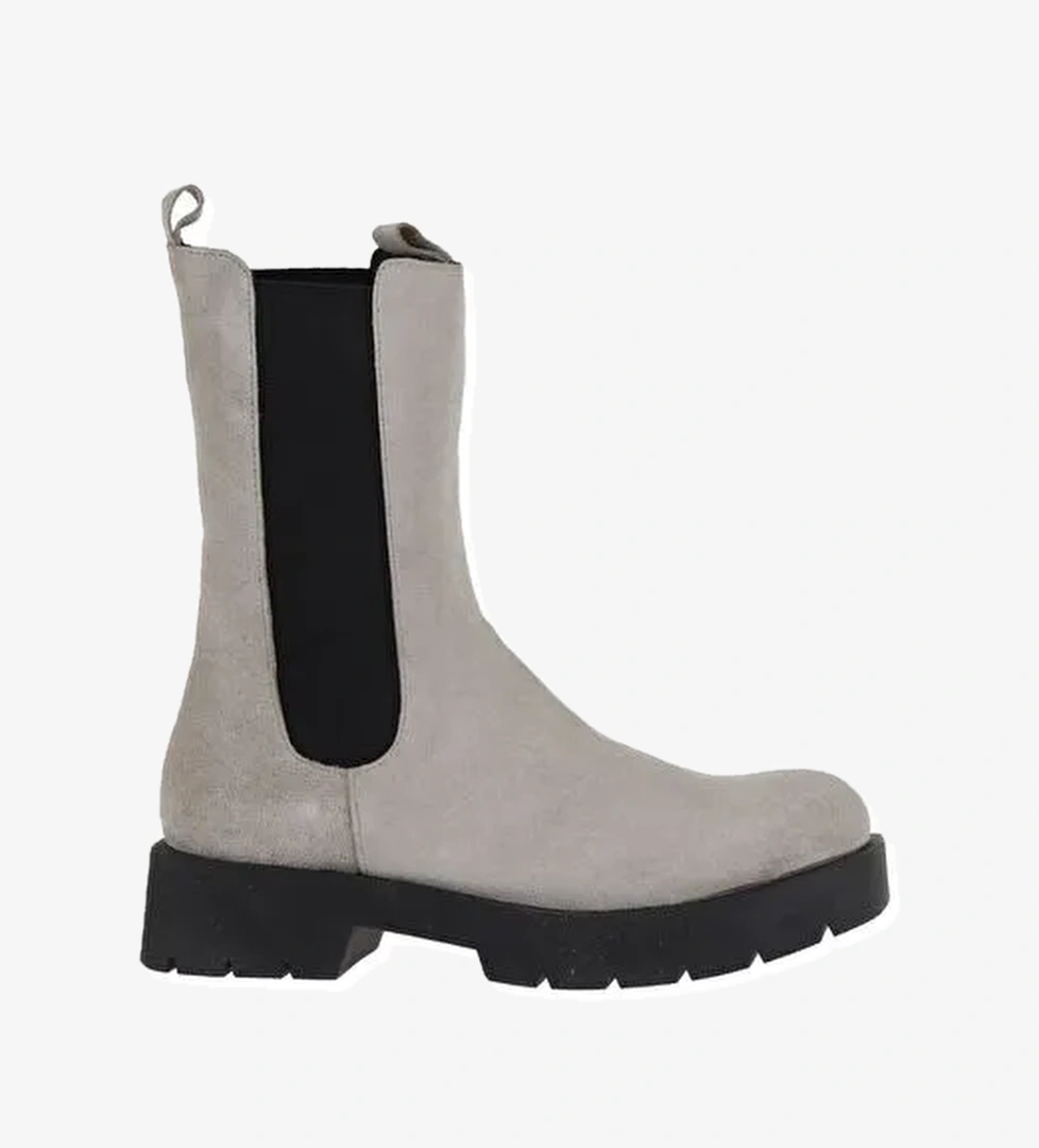 Bueno Shoes Bej Süet Kadın Düz Bot 01wt2516 - Görsel 1