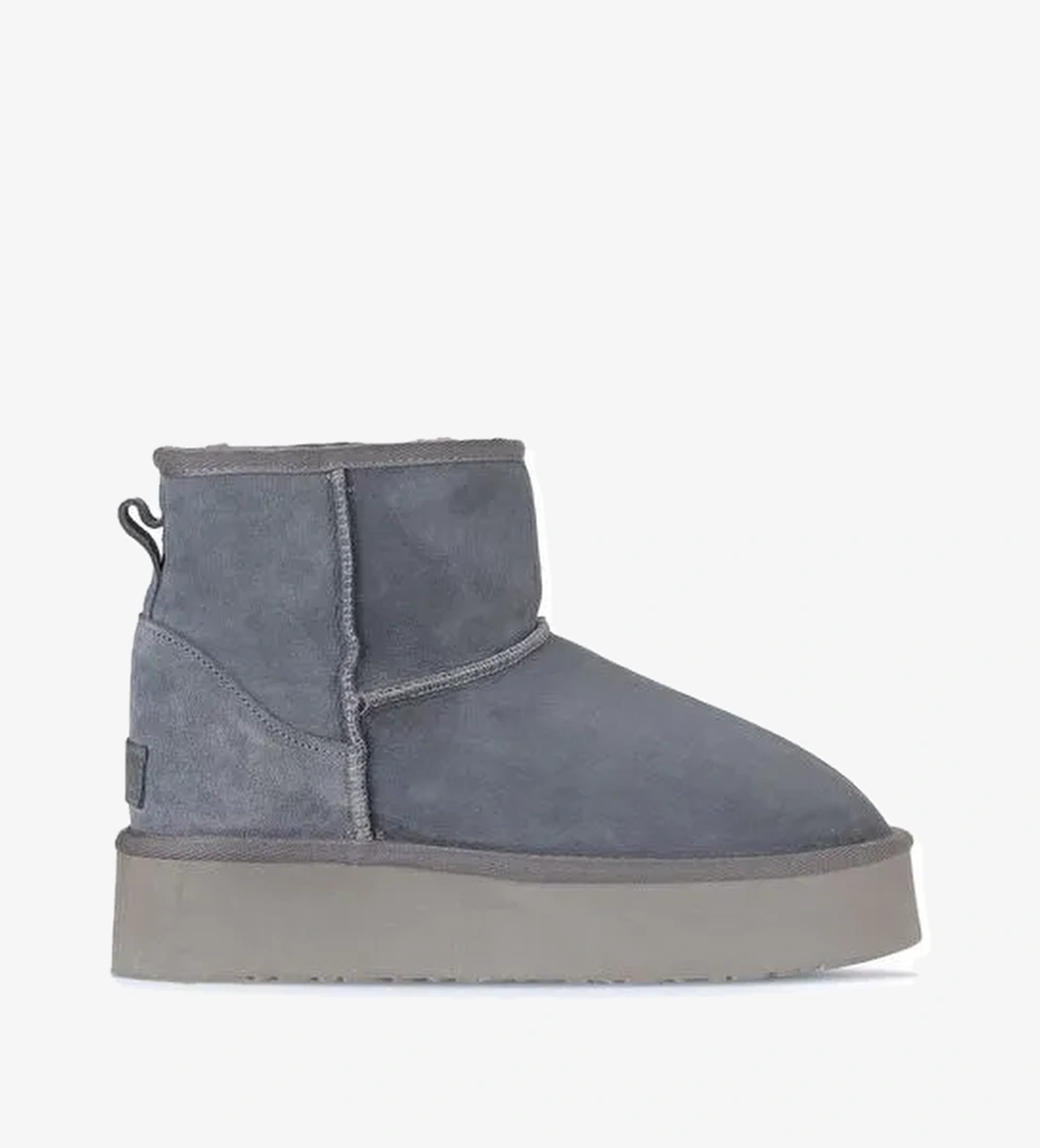 Bueno Shoes Mavi Süet Kadın Dolgu Topuklu Bot 05ag2034054 - Görsel 1