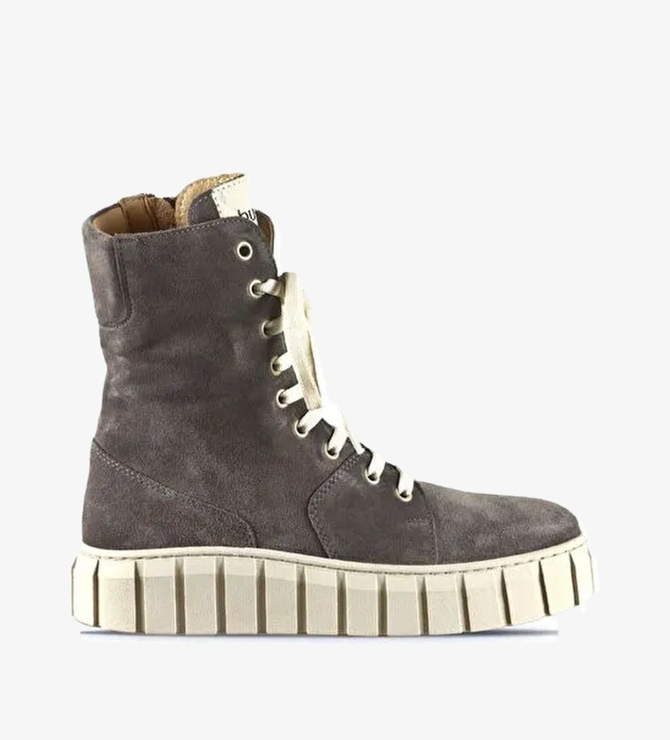 Bueno Shoes Vizon Açık Süet Kadın Düz Bot 01wt3404 - Görsel 1