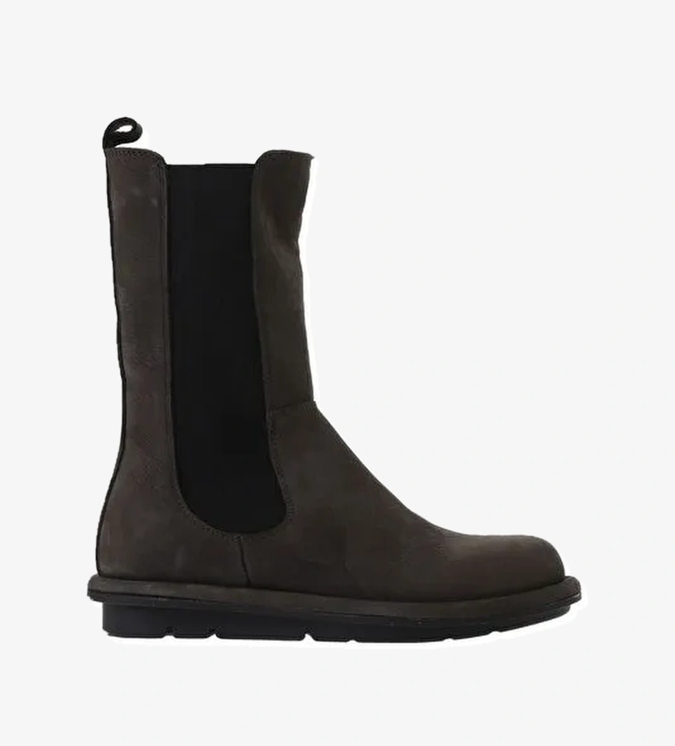 Bueno Shoes Gri Koyu Nubuk Kadın Düz Bot 01wv7506 - Görsel 1