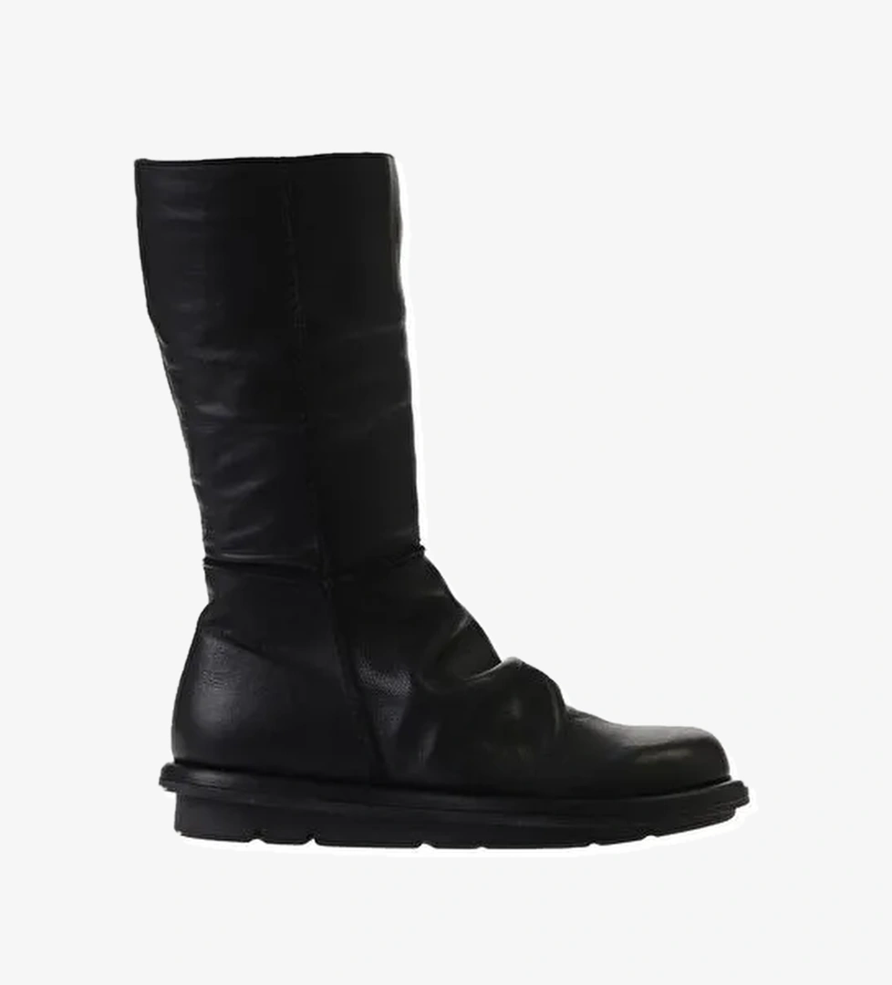 Bueno Shoes Siyah Deri Kadın Düz Bot 01wv7507 - Görsel 1