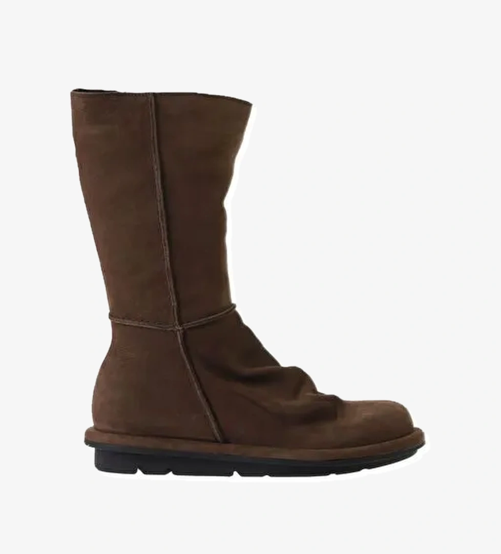 Bueno Shoes Kahverengi Nubuk Kadın Düz Bot 01wv7507 - Görsel 1