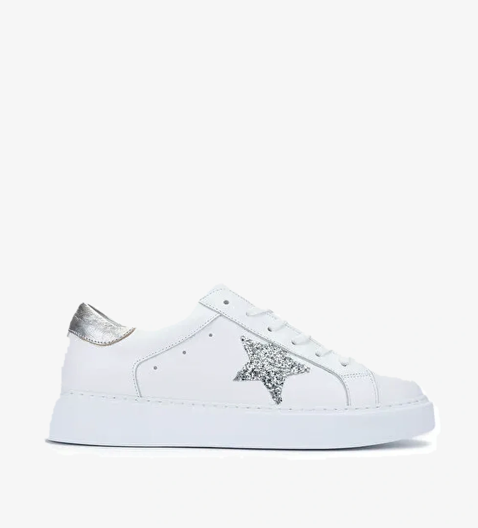 Tamer Tanca Kadın Hakiki Deri Beyaz Sneakers & Spor Ayakkabı - Görsel 1