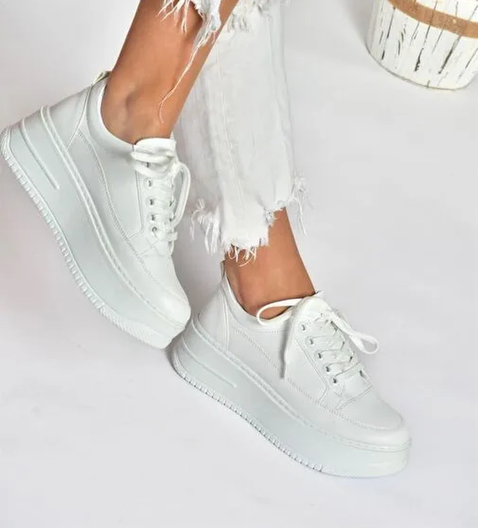 Fox Shoes Beyaz Kadın Sneaker 10398 - Görsel 1