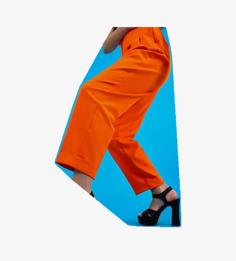 Jasmine Kadın Platform Topuklu Ayakkabı Siyah Saten - Görsel 1