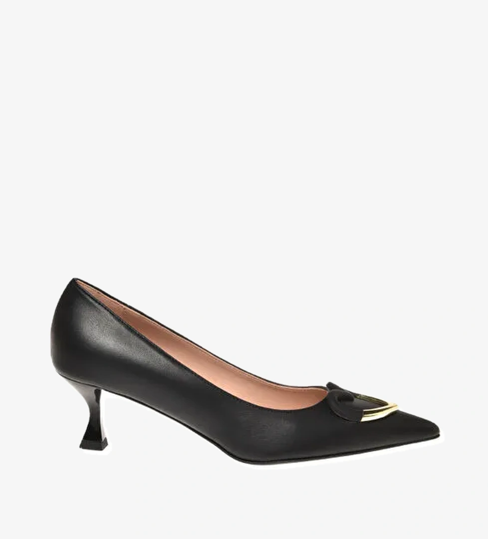 Love Moschino Siyah Kadın Deri Topuklu Ayakkabı JA10325G1L - Görsel 1