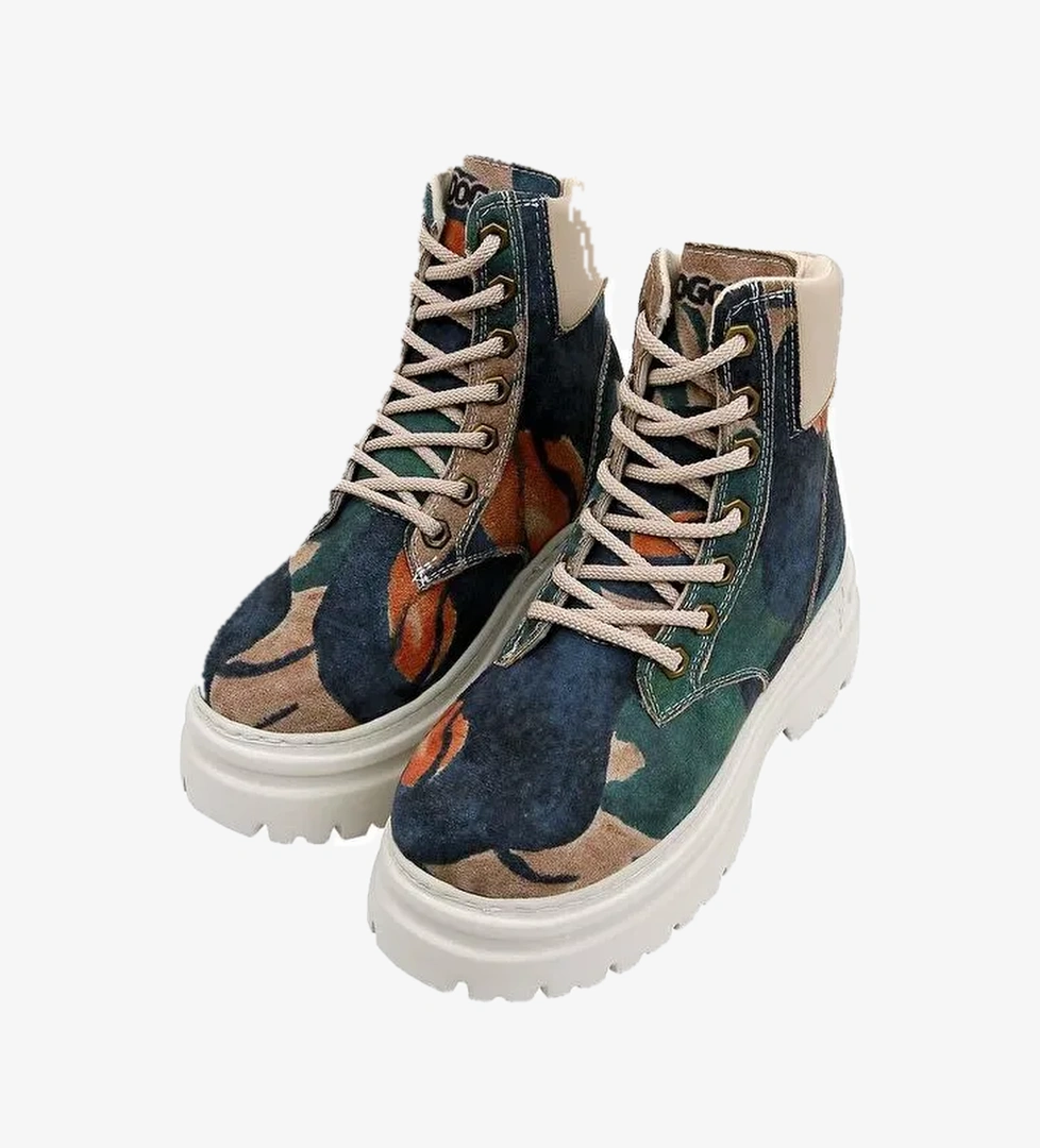 Kadın Vegan Deri Çok Renkli Bot - Petals Tasarım - Görsel 1