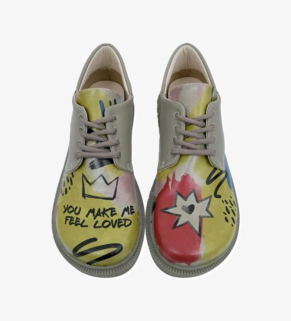 Kadın Vegan Deri Çok Renkli Günlük Ayakkabı - The Creation of the Collage Tasarım - Görsel 1