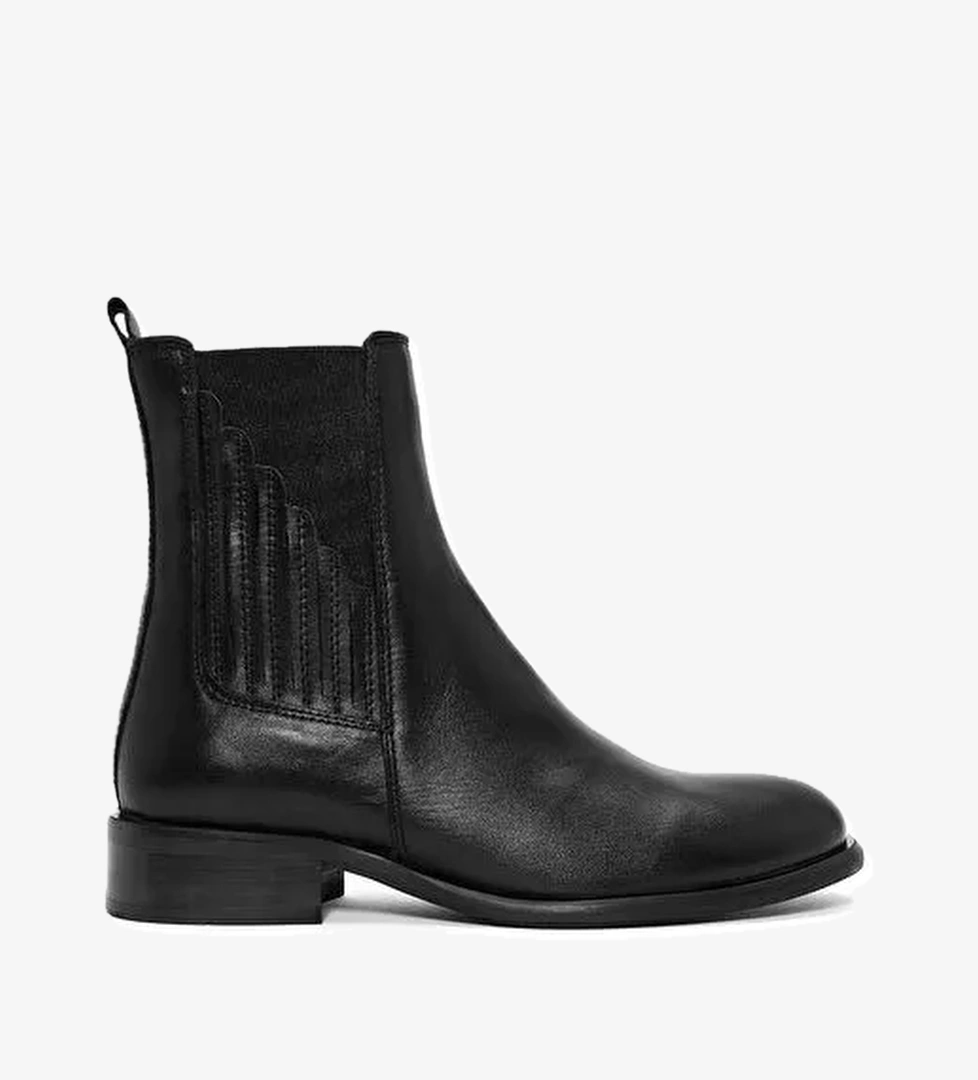 Derimod Derimod Kadın Siyah Deri Chelsea Bot 24WFD281418 | Boyner Siyah - 1. görsel