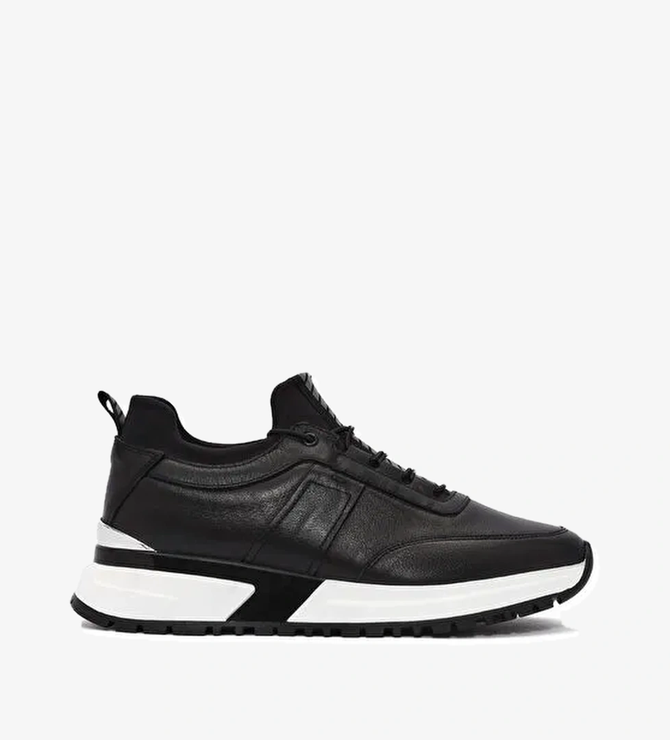 Derimod Siyah-Beyaz Erkek Deri Sneaker 24WFD642218 - Görsel 1