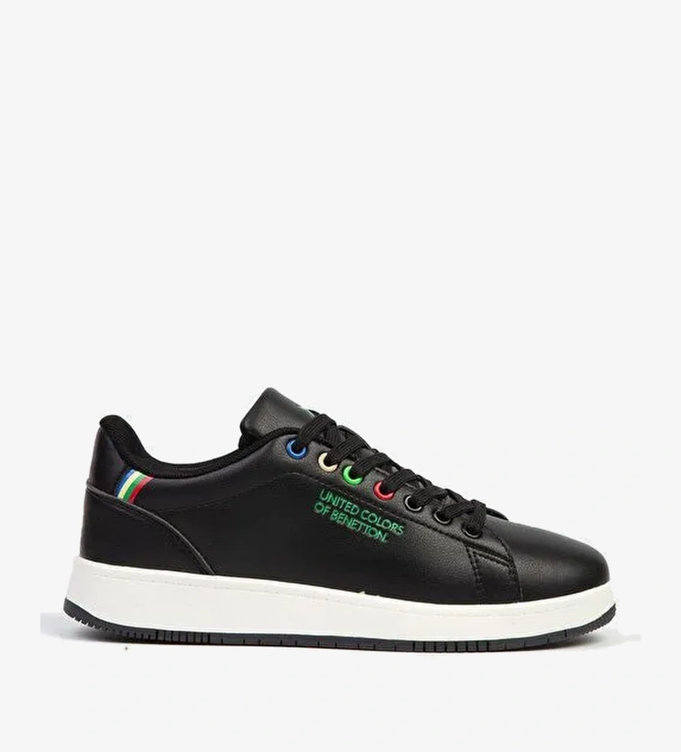 United Colors of Benetton Siyah Erkek Sneaker BNI-10063-Siyah Beyaz - Görsel 1
