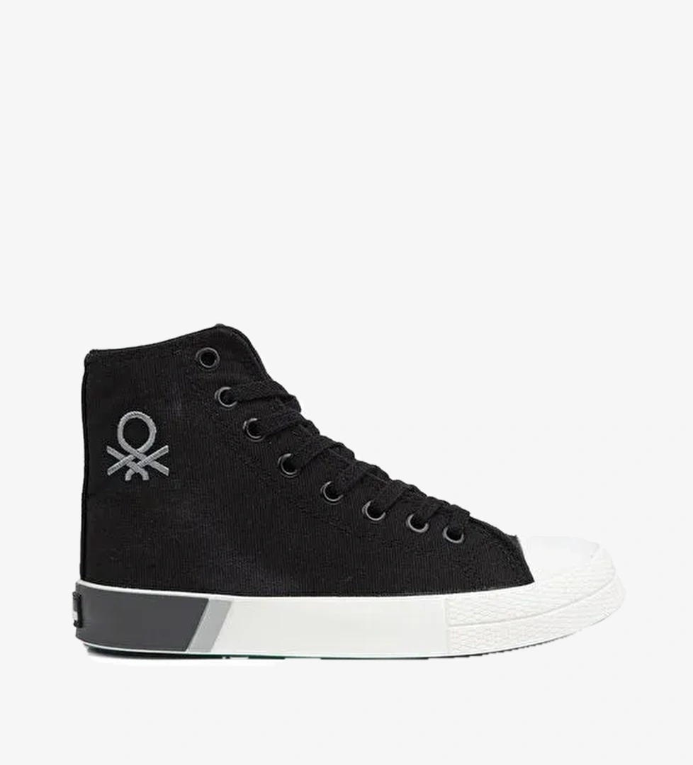 United Colors of Benetton Siyah Kadın Sneaker BN-70015-Siyah Beyaz - Görsel 1