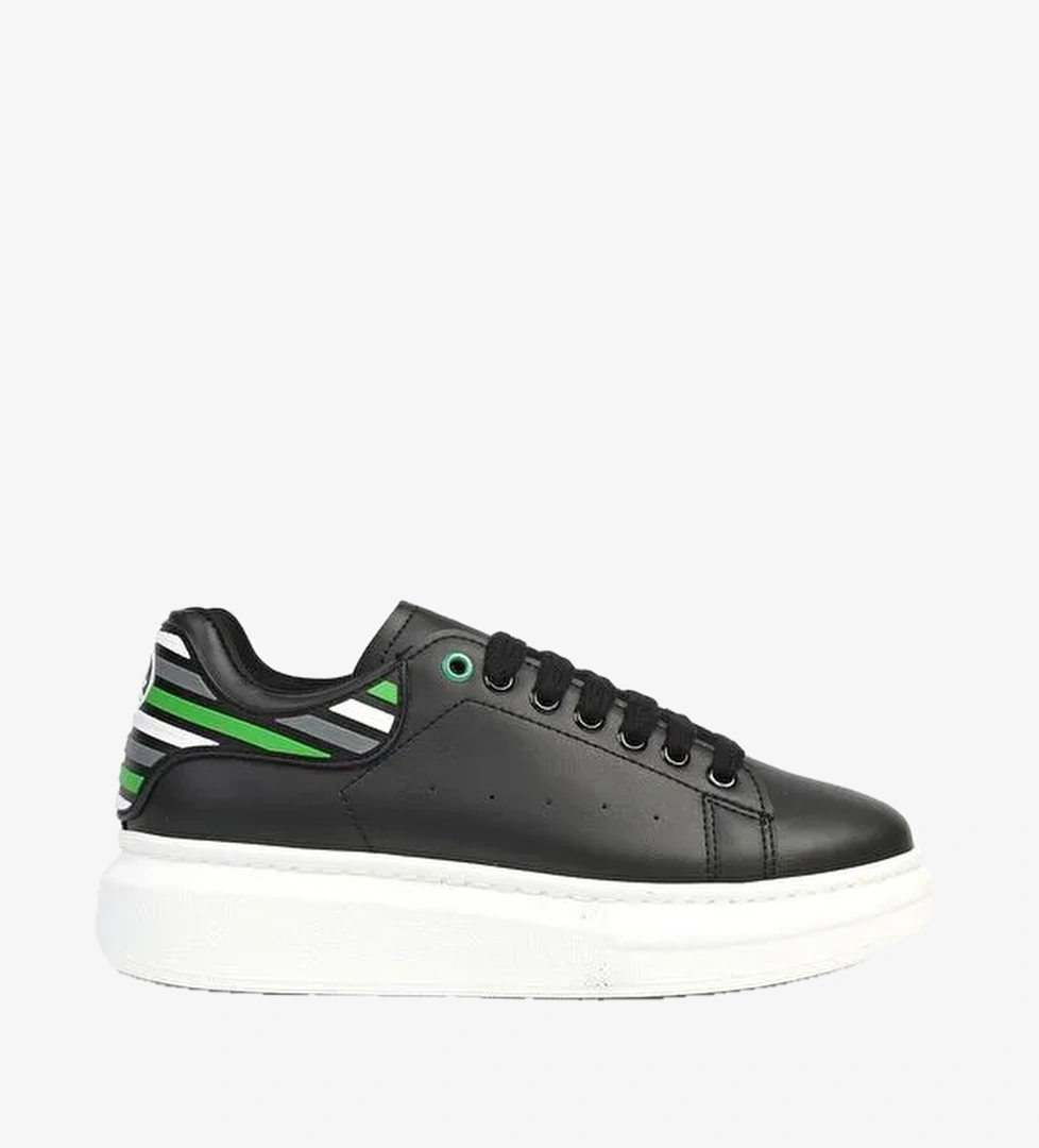 United Colors of Benetton Siyah Kadın Sneaker BN-30135-Siyah Beyaz - Görsel 1