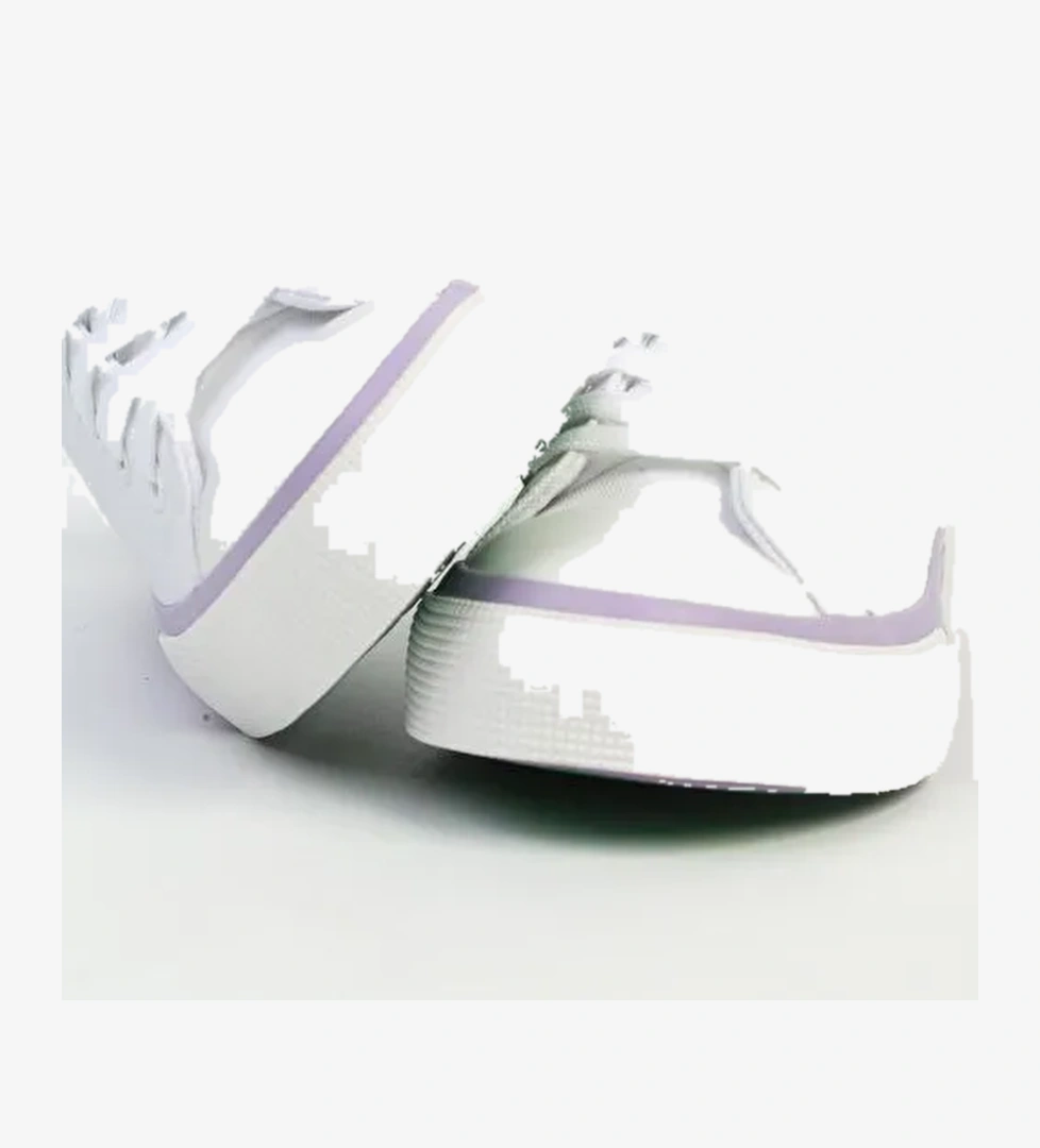 United Colors of Benetton Beyaz-Lila Kadın Sneaker BNI-10031-Beyaz Lila - Görsel 1