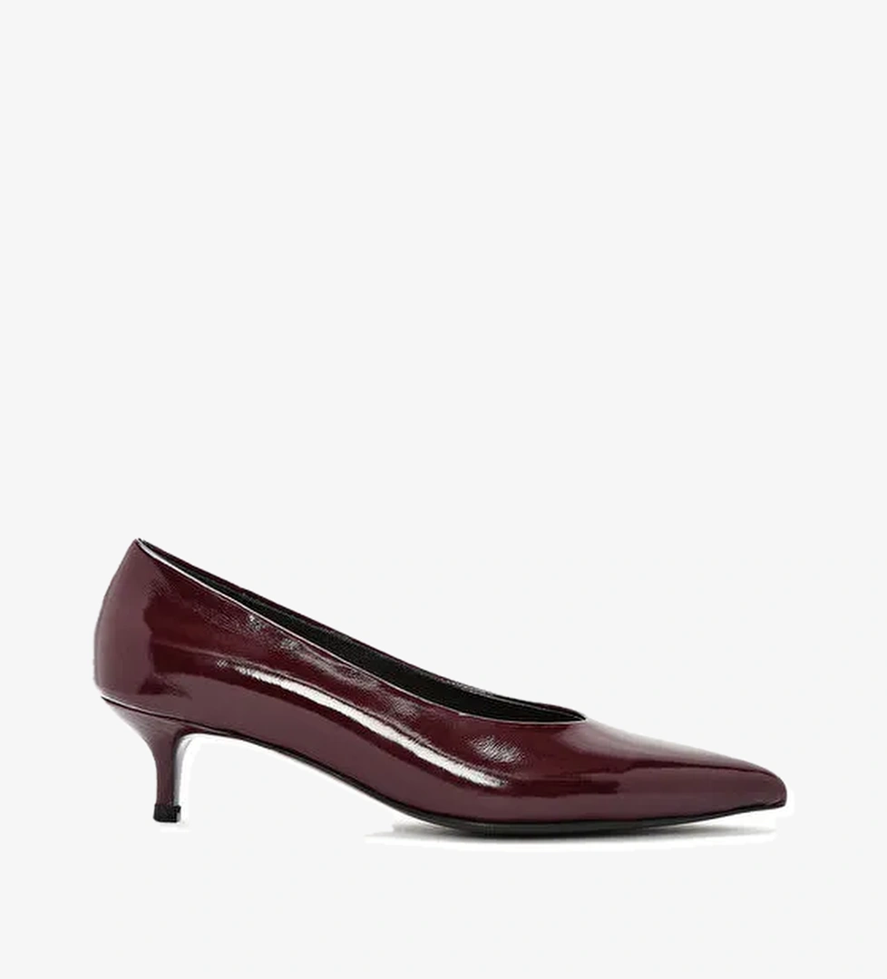 Derimod Derimod Bordo Kadın Rugan Topuklu Ayakkabı 24WFD230316 | Boyner Bordo - 1. görsel