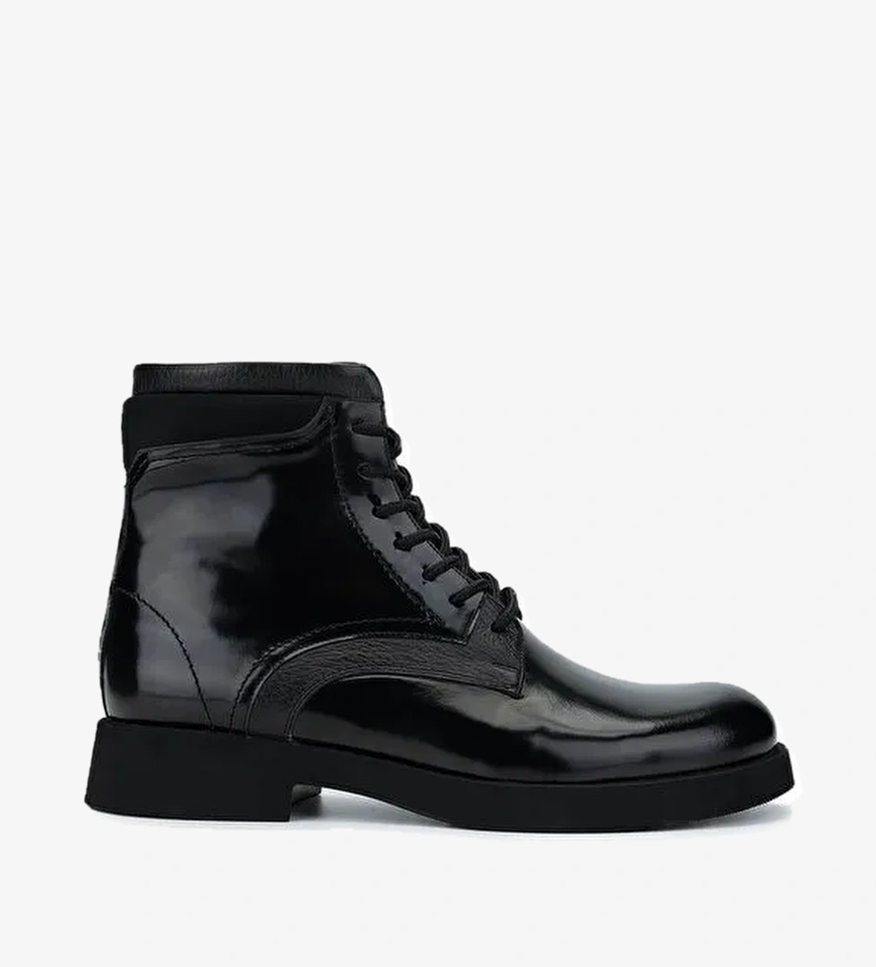 Tamer Tanca Erkek Hakiki Deri Siyah Açma Casual Bot - Görsel 1