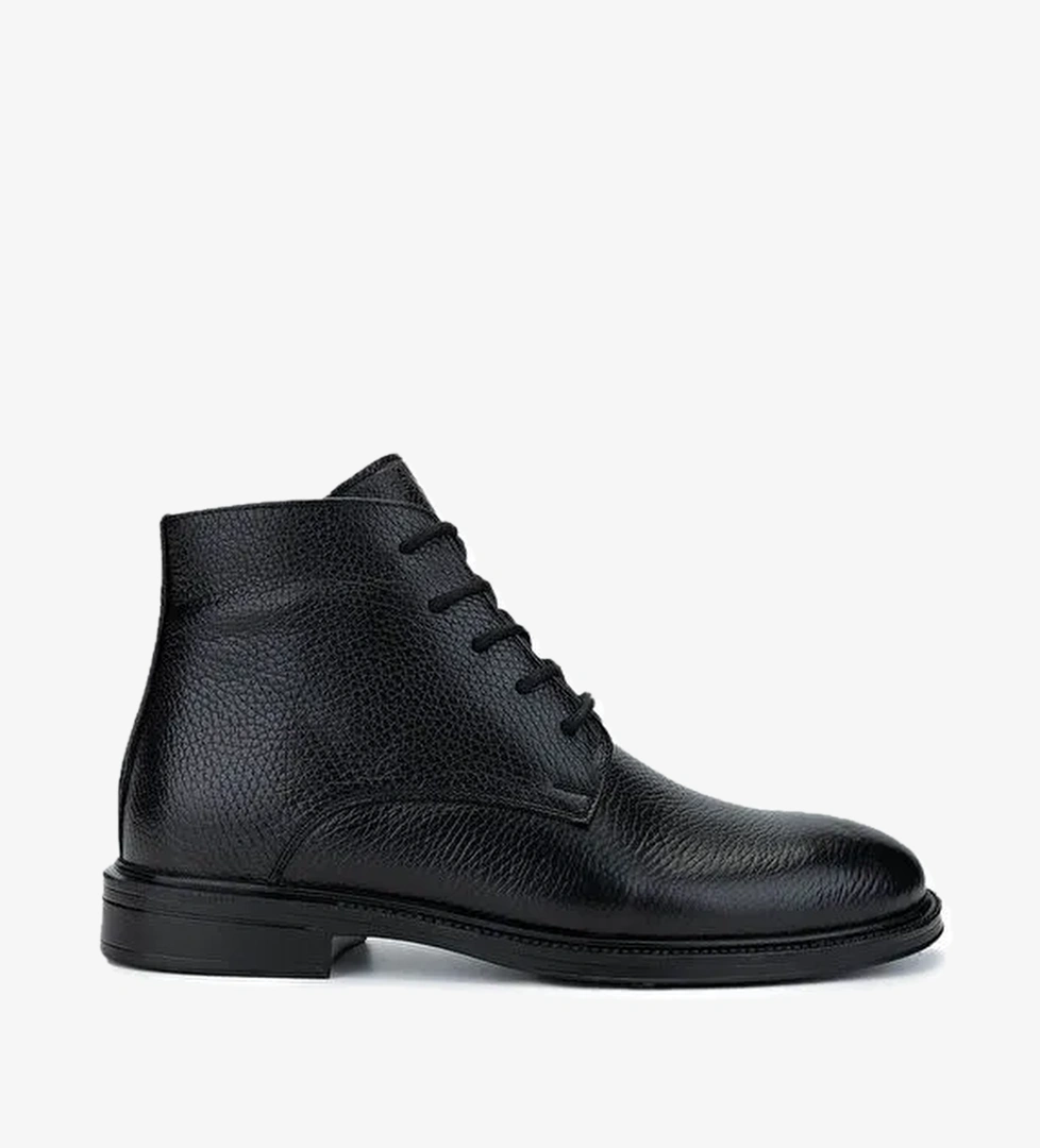 Tamer Tanca Erkek Hakiki Deri Siyah Floter Casual Bot - Görsel 1