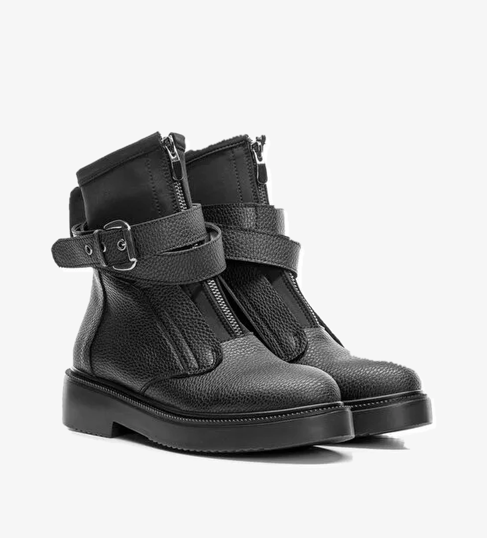 Nemesis Kadın Bot Siyah Fermuar Detaylı - Görsel 1