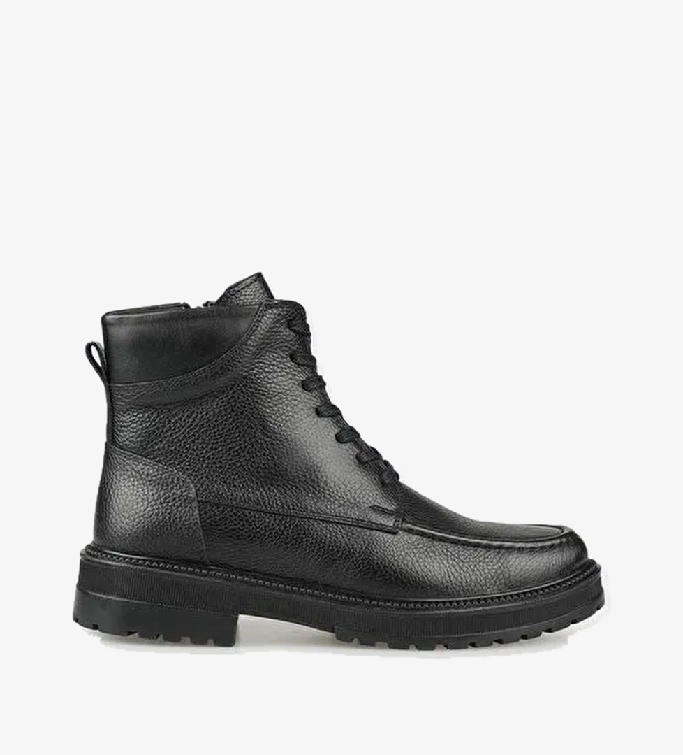 Siyah Deri Erkek Günlük Bot - Görsel 1