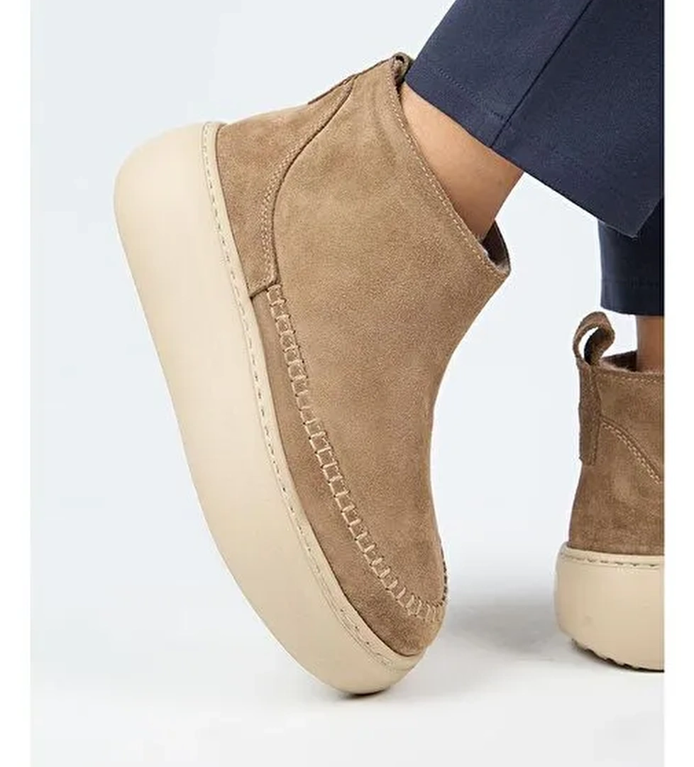 Manijero (Carolina) Kadın Hakiki Deri İçi Kürklü Mini Vizon Bot - Görsel 1