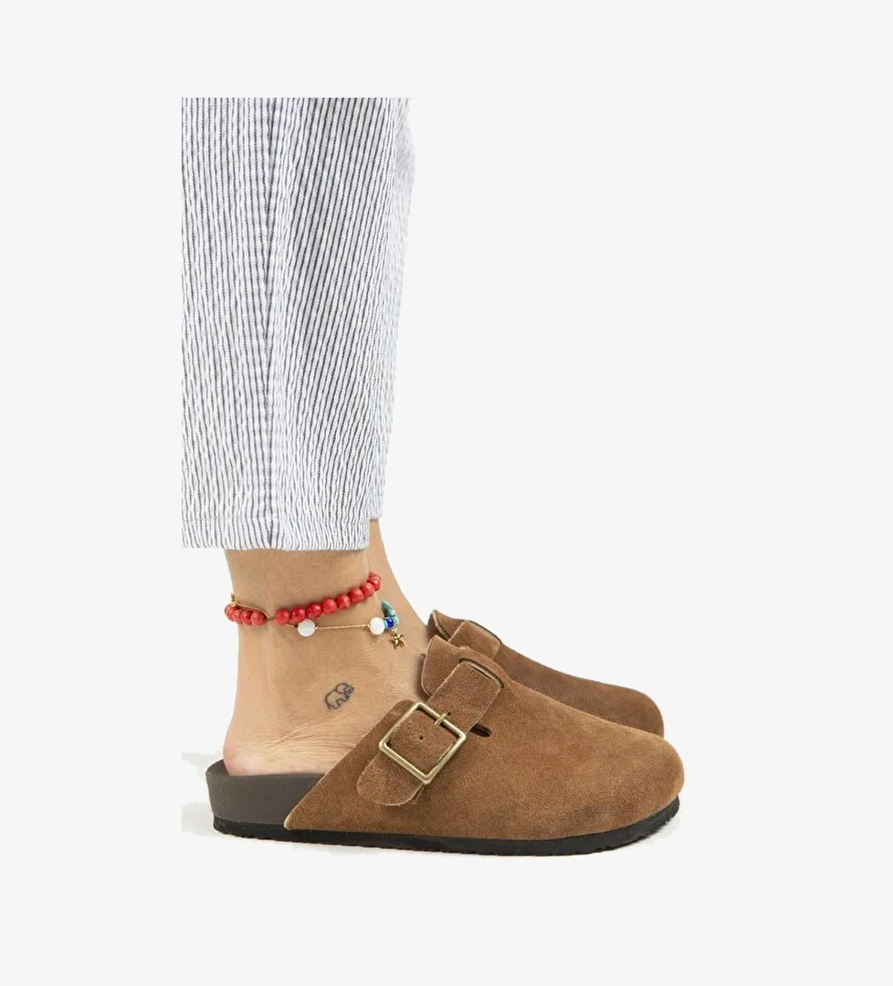 Manijero Taba Kadın Süet Terlik MNJ.119.04 - Görsel 1