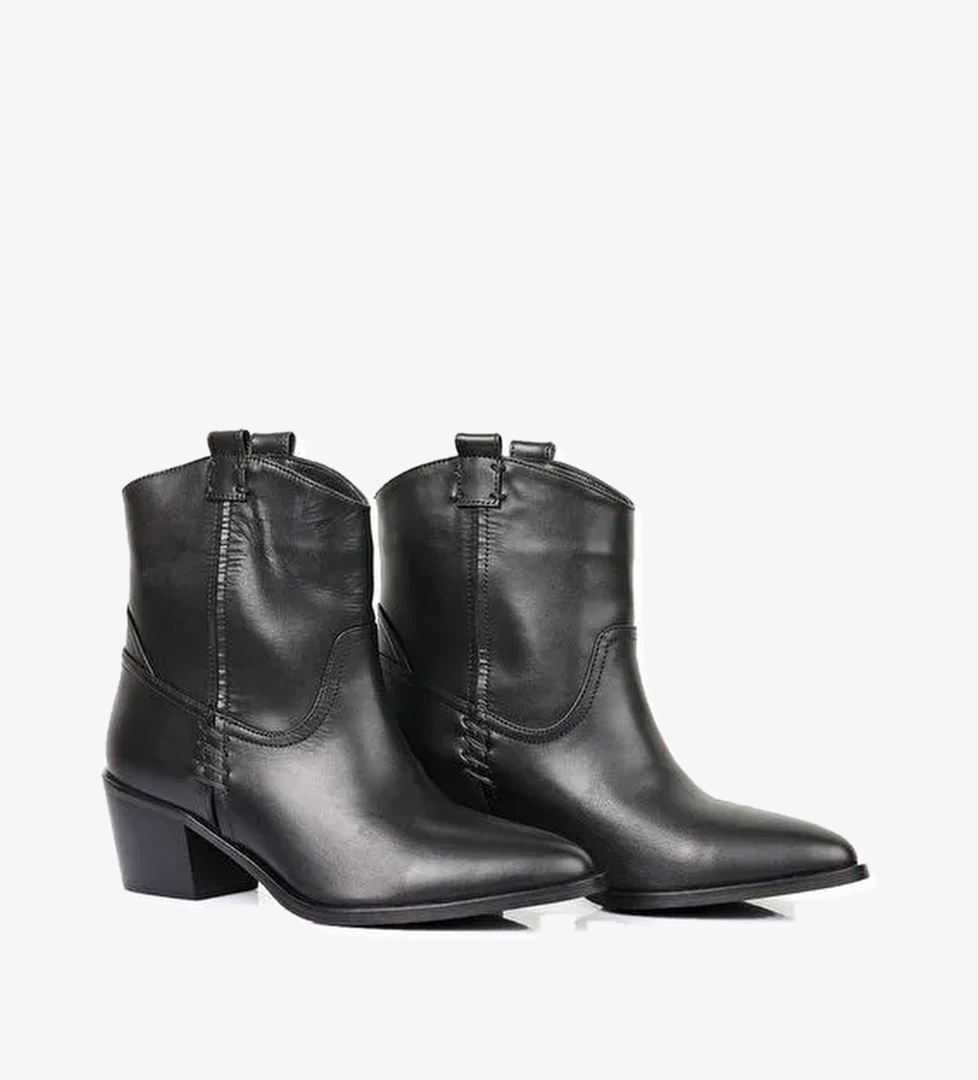 Nemesis Gerçek Deri Kadın Bot Siyah - Görsel 1