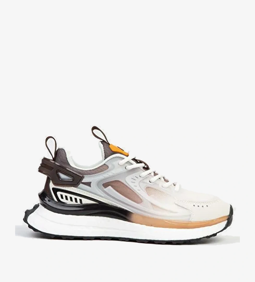 Pierre Cardin® | PCI-10106 Beyaz Kahve-İTHAL Kadın Spor Ayakkabı - Görsel 1