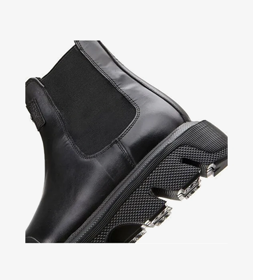 Hakiki Deri Siyah Erkek Günlük Bot - Görsel 1