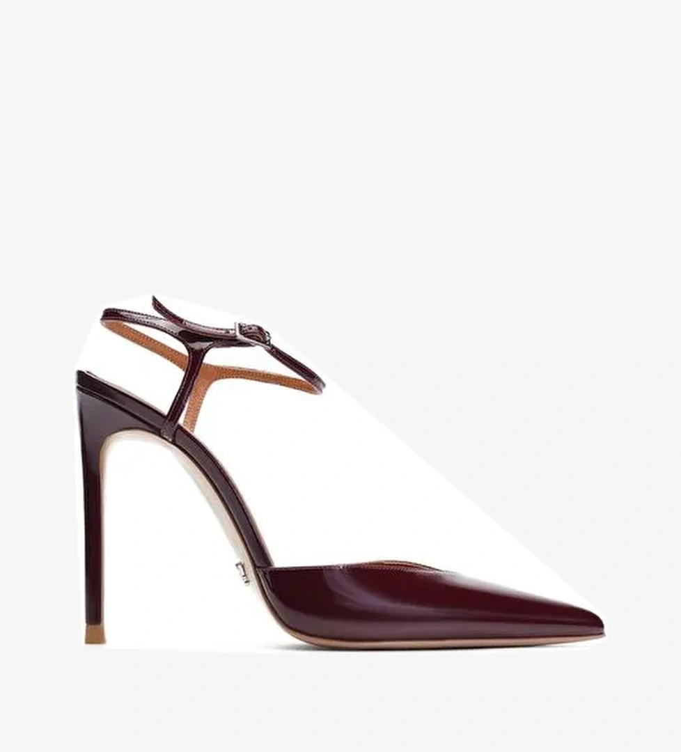 Jabotter Bordo Kadın Rugan Stiletto JAB8867 - Görsel 1