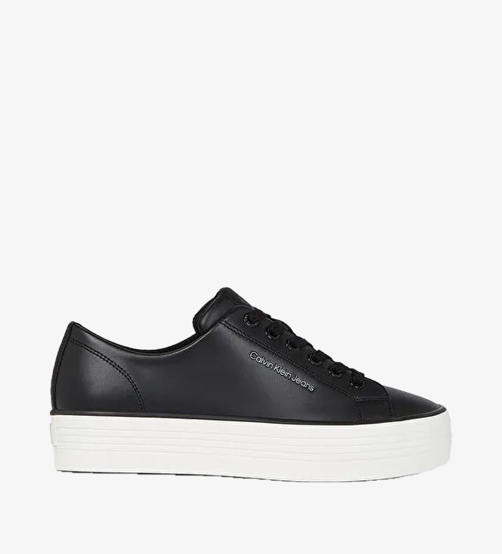 Calvin Klein Siyah Kadın Deri Sneaker YW0YW01633 - Görsel 1