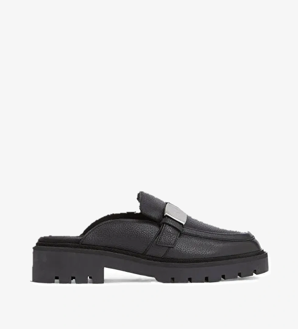 Calvin Klein Calvin Klein Siyah Kadın Deri Terlik YW0YW01655 model görseli