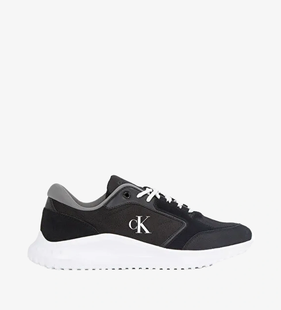 Calvin Klein Calvin Klein Siyah - Beyaz Erkek Deri Sneaker EVA RUNNER LOW MG WMM model görseli