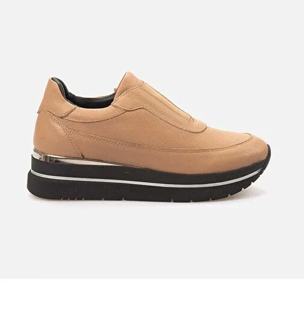 Tanca Pudra Kadın Deri Sneaker 242TCK884 936 - Görsel 1