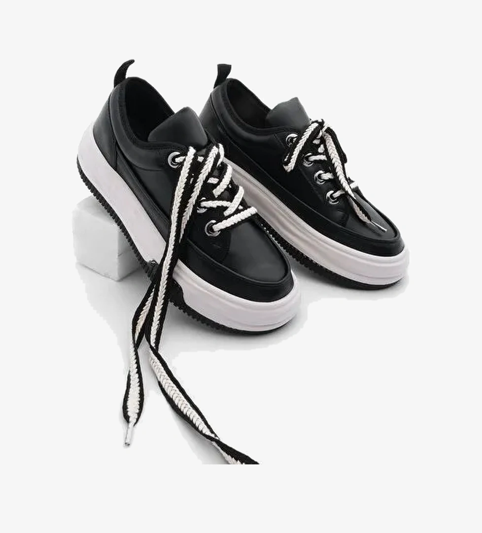 Marjin Siyah-Beyaz Kadın Sneaker 321012110-1 - Görsel 1