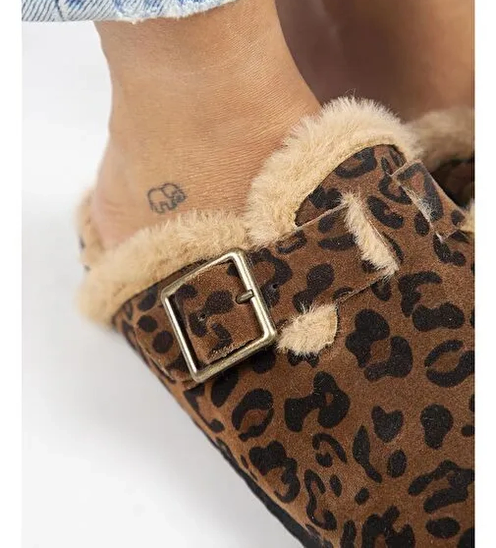 Manijero Taba Kadın Deri Terlik MNJ.156.02 - Görsel 1